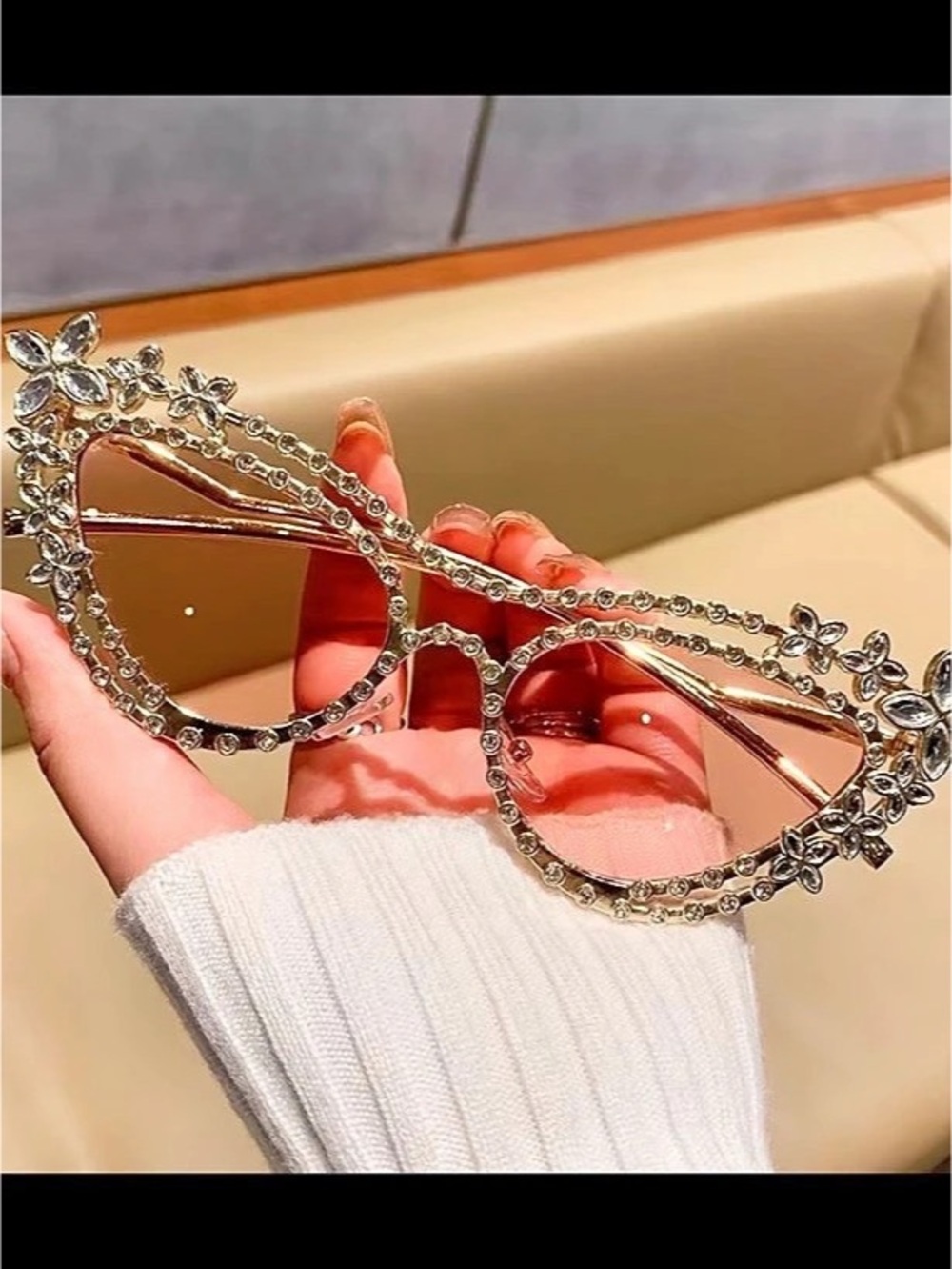 Gold & Brown Statement Glasses New